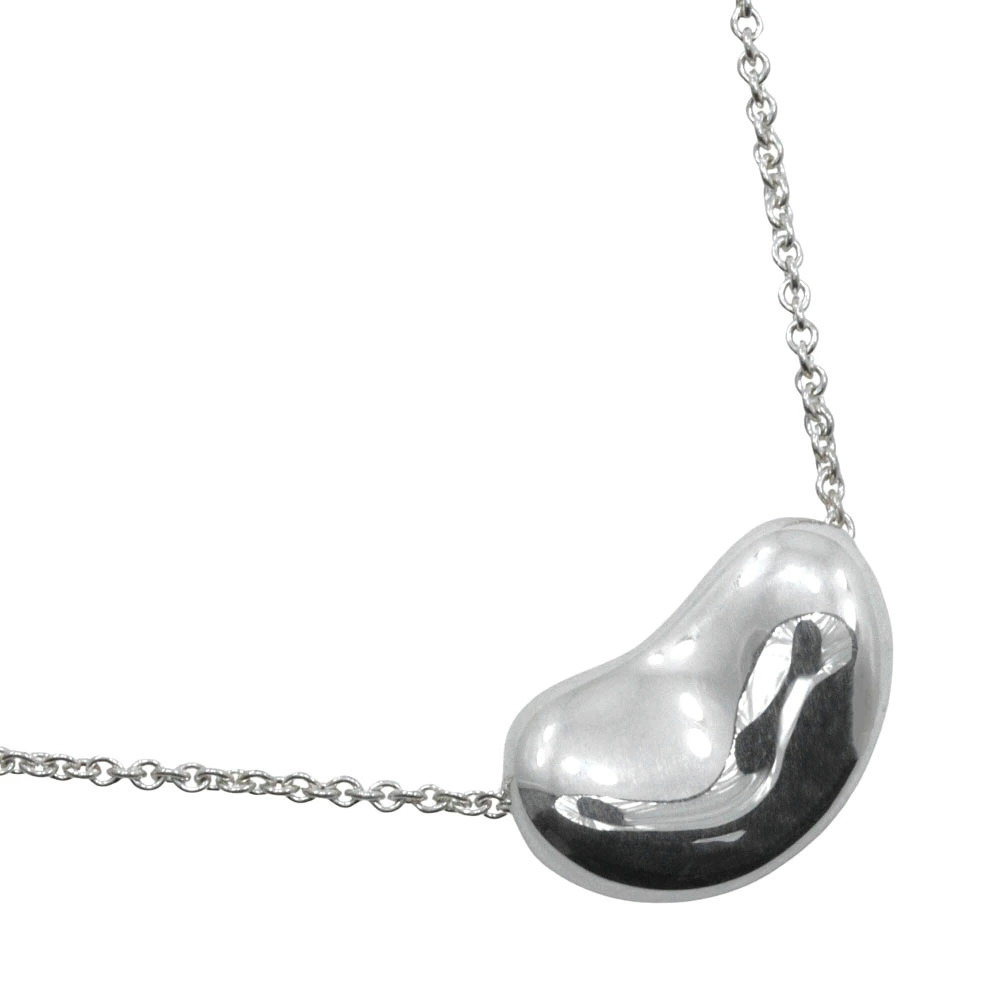 Tiffany Co Bean Necklace Elsa Peretti Sterling Silver